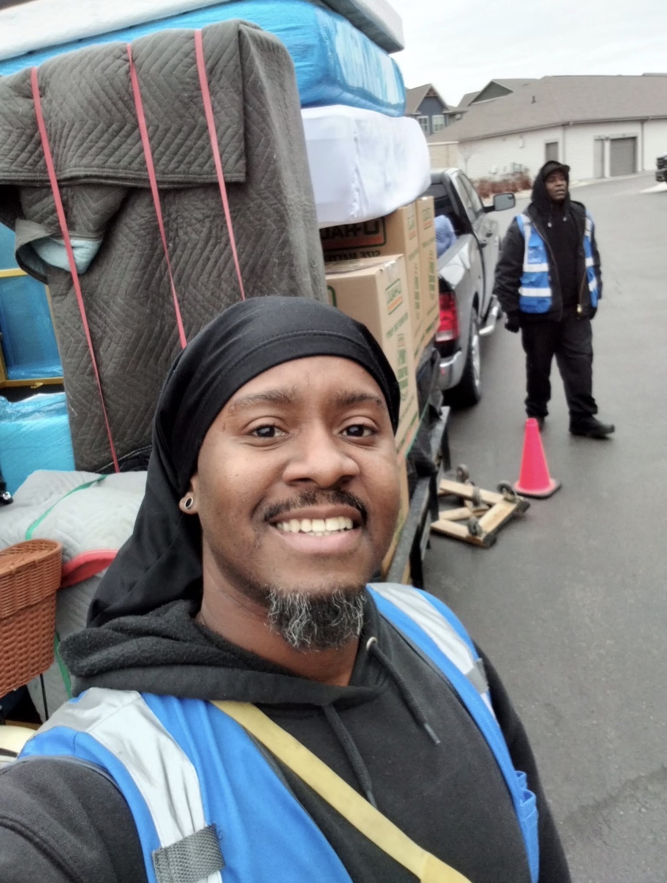 Tyson, owner of Story Moving & Packing, on the job